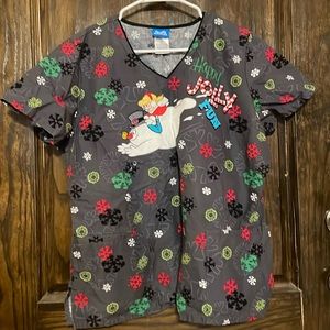 Christmas Scrub top